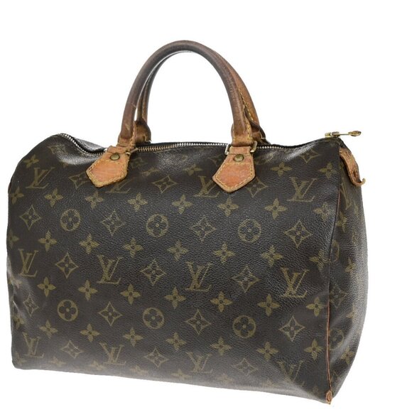 LOUIS VUITTON Speedy 30 Travel Hand Bag Monogram Leather Brown - Picture 1 of 16